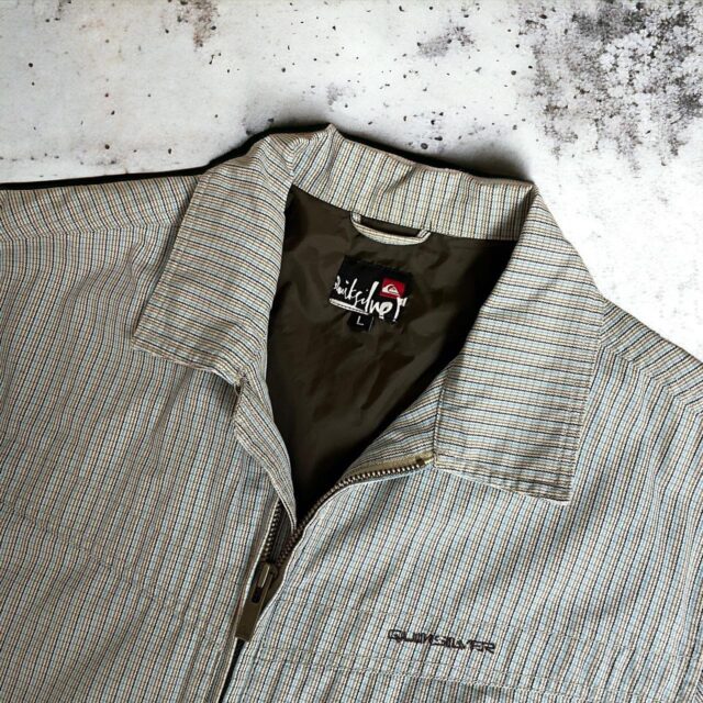 Men's Vintage Y2K Quiksilver Checked Harrington Jacket - L