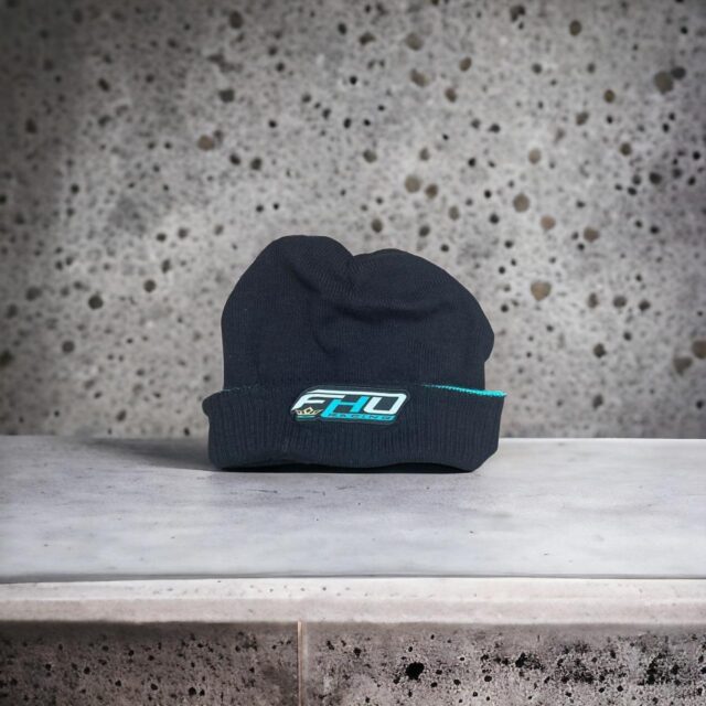 Vintage Y2K FHO Racing Black Beanie Hat