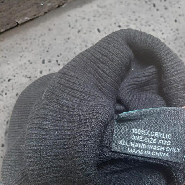 Vintage Y2K FHO Racing Black Beanie Hat