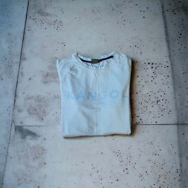 Men's Vintage Y2K Baby Blue Kangol Spell Out Tshirt - M