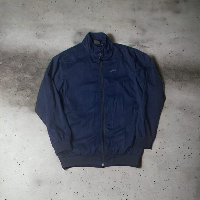 Men's Vintage 90s Mitre Navy Blue Harrington Jacket - L