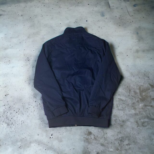 Men's Vintage 90s Mitre Navy Blue Harrington Jacket - L