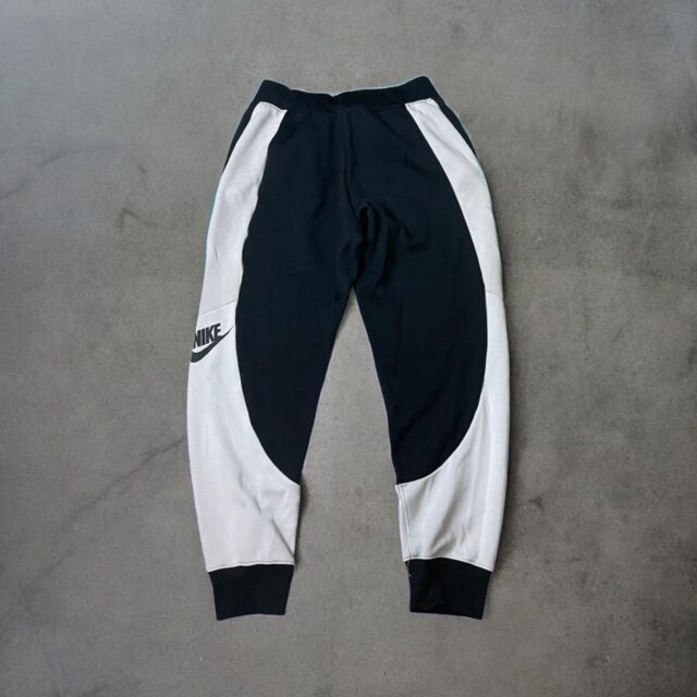 Ladies Black x White Nike Spell Out Joggers - M