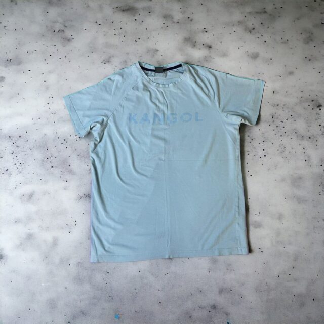 Men's Vintage Y2K Baby Blue Kangol Spell Out Tshirt - M