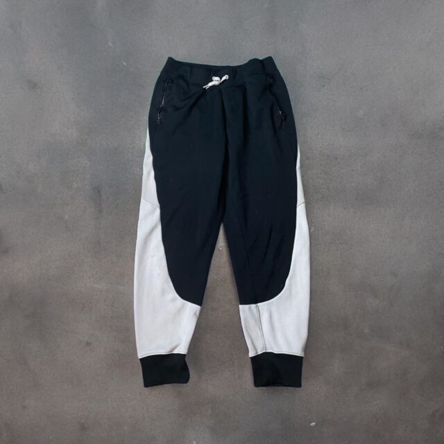 Ladies Black x White Nike Spell Out Joggers - M