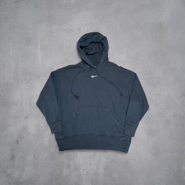 Men's Black Nike Centre Swoosh Embroidered Hoodie - M