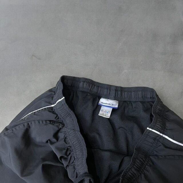 Men's Vintage Black x White Y2K Reebok Swim Shorts - XL