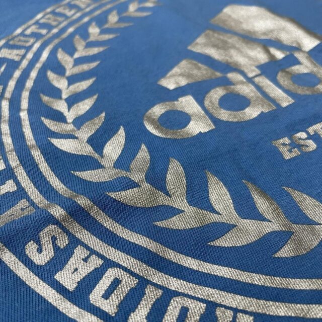 Men's Blue Adidas Spell Out Tshirt - S