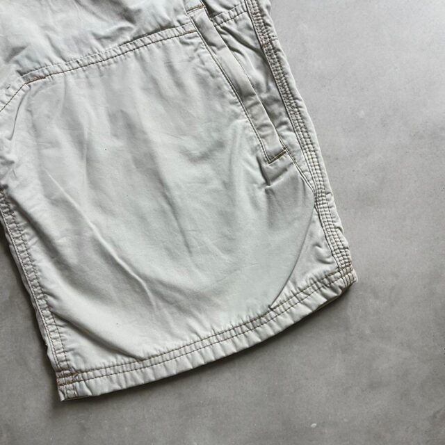 Men's Vintage Y2K Beige Cargo Utility 3/4 Shorts - 34"