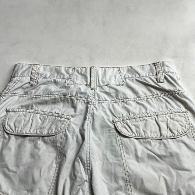 Men's Vintage Y2K Beige Cargo Utility 3/4 Shorts - 34"