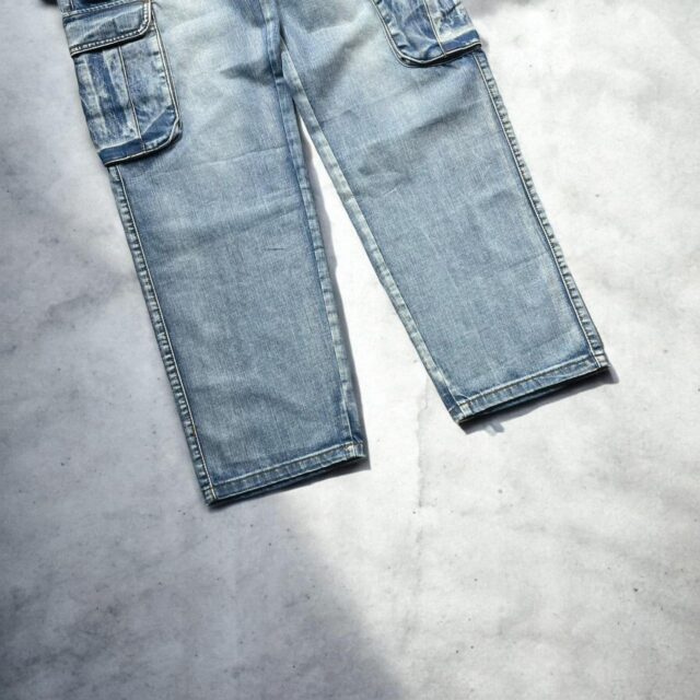 Mend's Vintage Y2K Baggy Denim Cargo Jeans - 30"