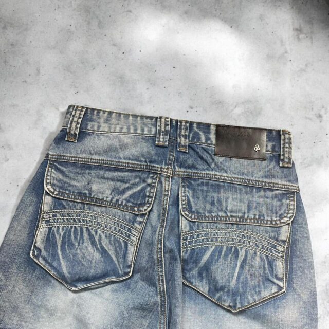 Mend's Vintage Y2K Baggy Denim Cargo Jeans - 30"