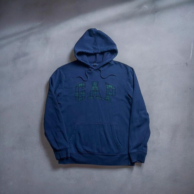 Vintage Y2K Mens Navy Blue Gap Hoodie - M