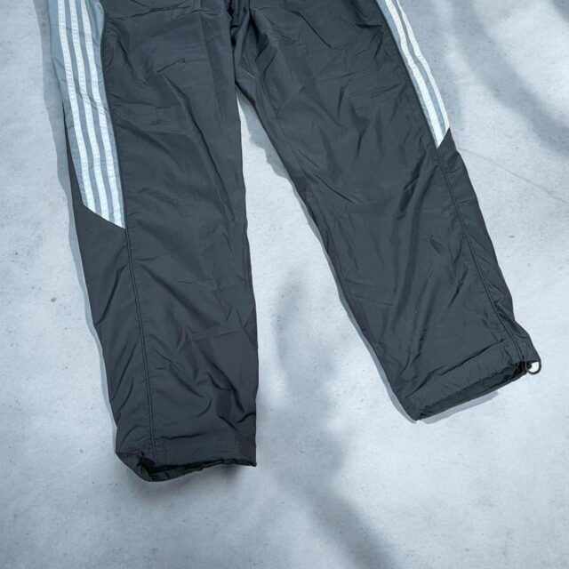 Mens Vintage Y2K Black Adidas Tracksuit Bottoms - L