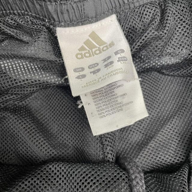 Mens Vintage Y2K Black Adidas Tracksuit Bottoms - L