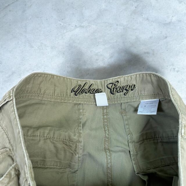 Mens Baggy Y2K Light Khaki Cargo Jeans - 36"