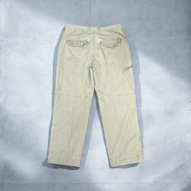 Mens Baggy Y2K Light Khaki Cargo Jeans - 36"