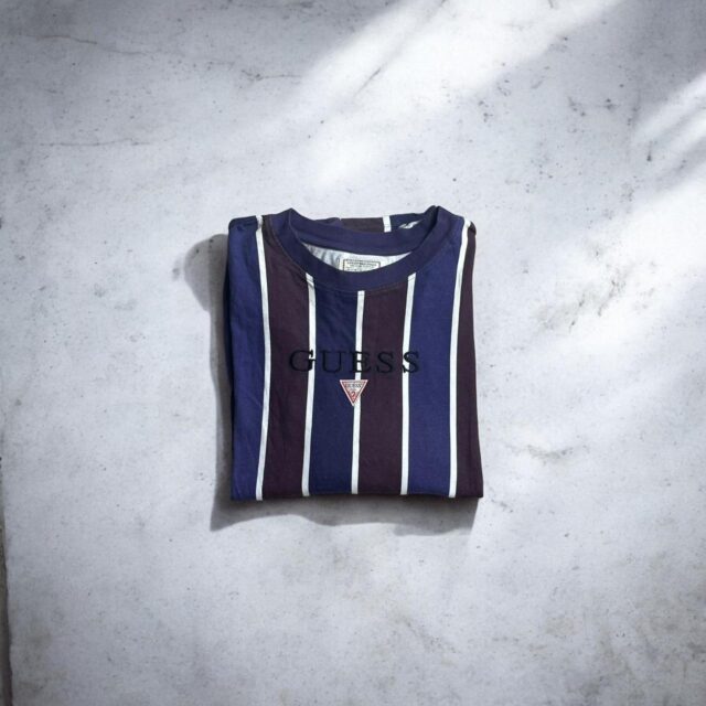 Vintage Men's Striped Guess Top - L