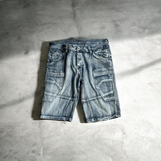Vintage Y2K Voi Jeans Mens Utility Denim Cargo Shorts - 36"