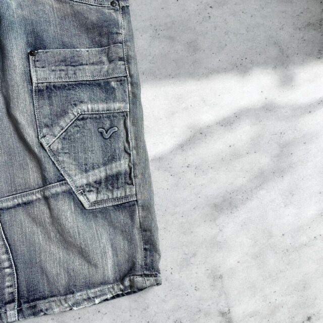 Vintage Y2K Voi Jeans Mens Utility Denim Cargo Shorts - 36"