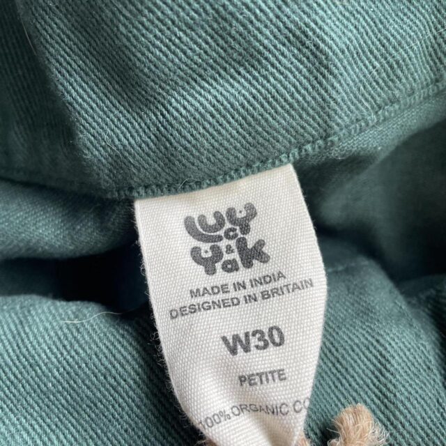 Lucy & Yak Dark Green Jeans - 30"