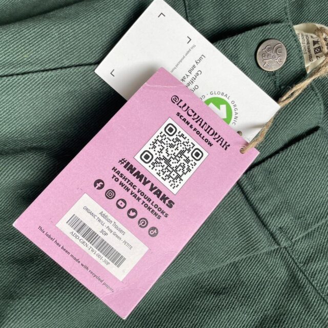 Lucy & Yak Dark Green Jeans - 30"