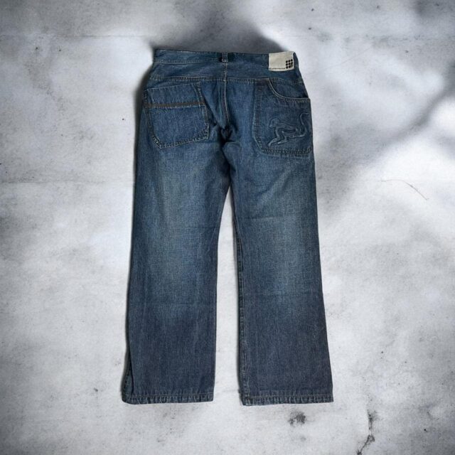 Mens Vintage Baggy Y2K Hip Hop Drunkn Munky Jeans - 34"