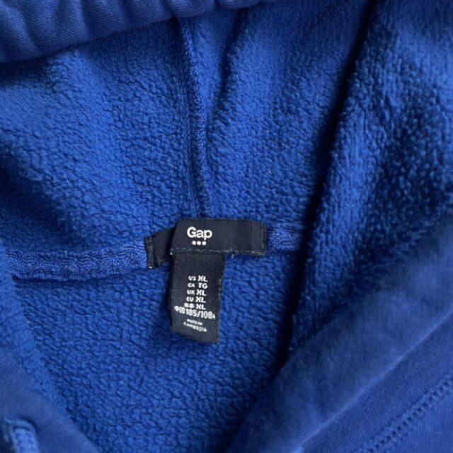 Vintage Y2K Mens Blue Gap Zip Up Hoodie - XL