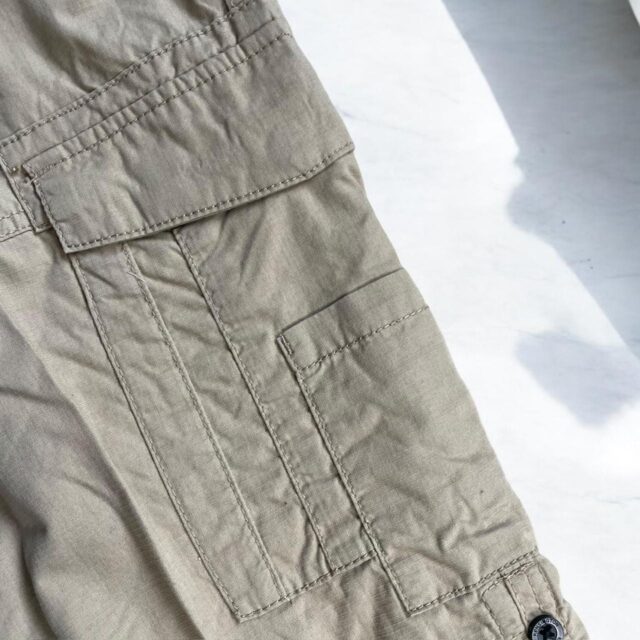 Mens Beige Utility 3/4 Cargo Shorts - L