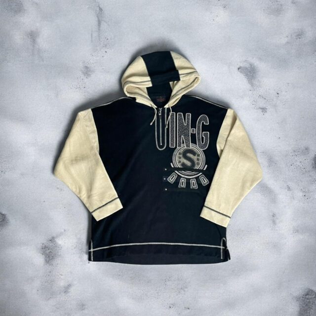 Vintage Mens Santa Fe Quarter Zip Fleece Hoodie - L