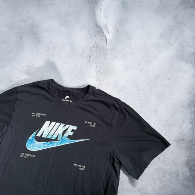 Men's Black Nike Spell Out Tshirt - M