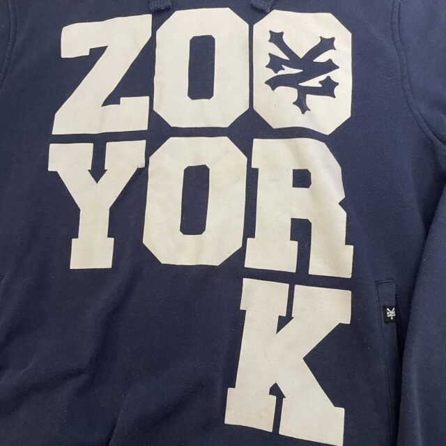 Vintage Y2K Mens Zoo York Navy Blue Hoodie - L
