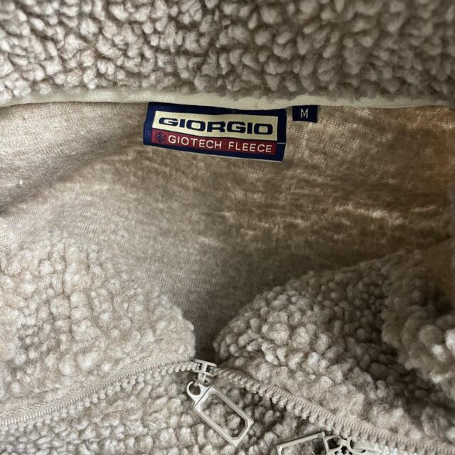 Vintage 90s Giorgio Gio Tech Sherpa Quarter Zip Fleece Jumper - M