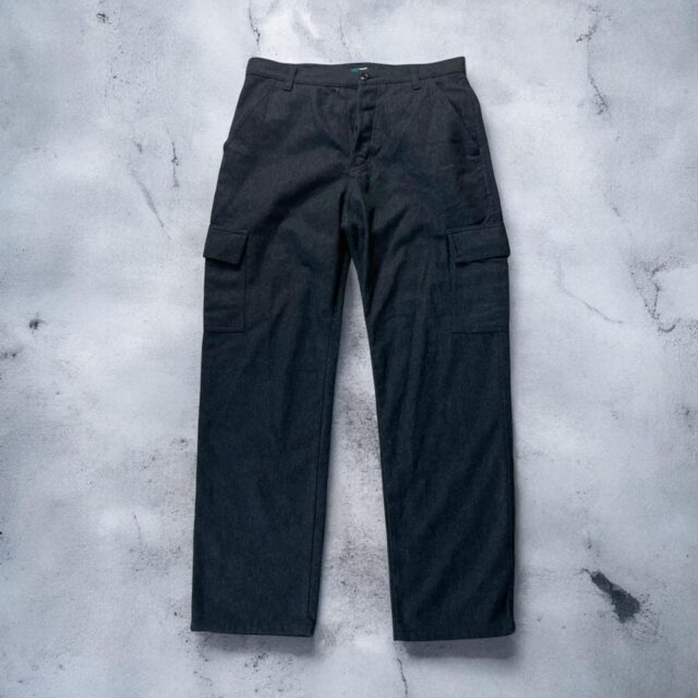 Vintage Grey Wool Men's Cargo Pants - 34"