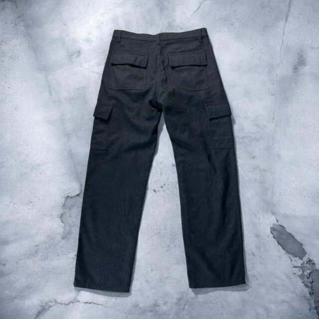 Vintage Grey Wool Men's Cargo Pants - 34"