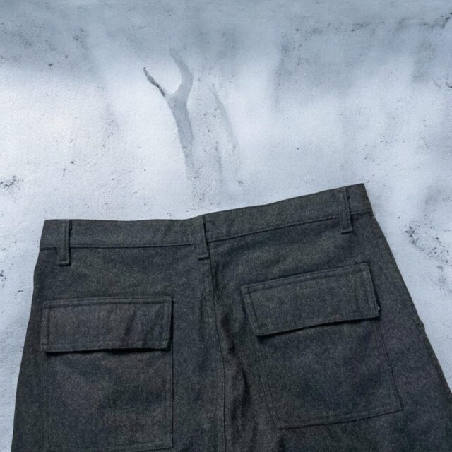 Vintage Grey Wool Men's Cargo Pants - 34"