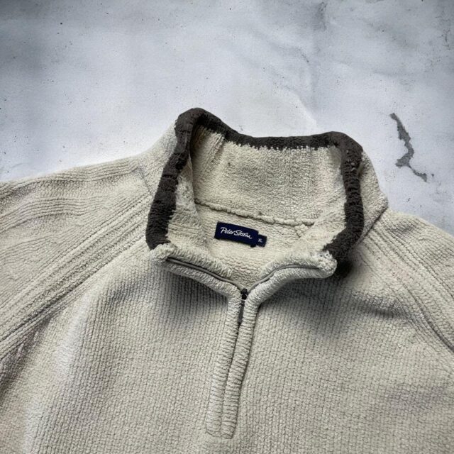 Vintage Y2K Peter Storm Quarter Zip Fleece Jumper - XL