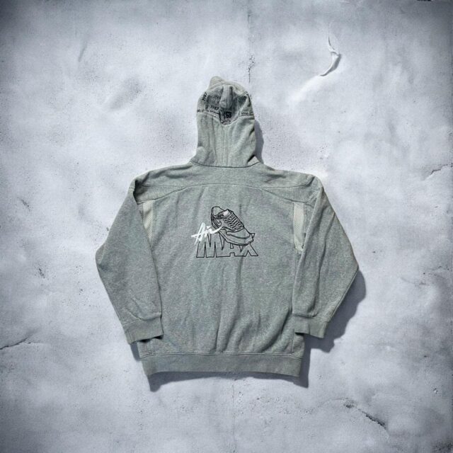 Vintage Y2K Grey Nike Hoodie - S