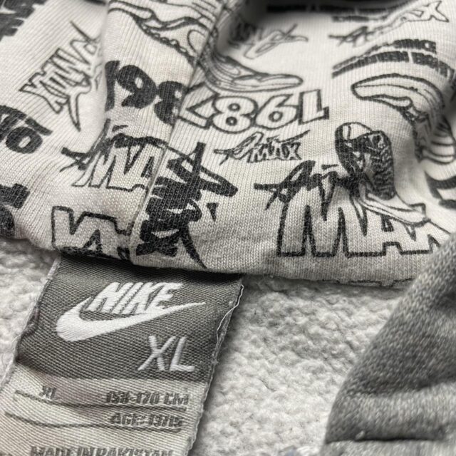 Vintage Y2K Grey Nike Hoodie - S