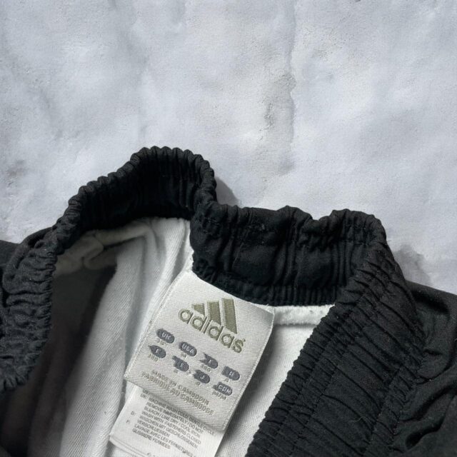 Mens Vintage Y2K Black Adidas Tracksuit Bottoms - M