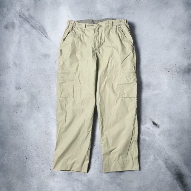 Mens Baggy Y2K Beige Cargo Pants - 34"