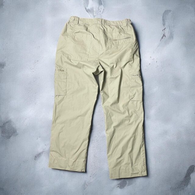 Mens Baggy Y2K Beige Cargo Pants - 34"