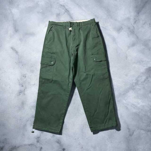 Mens Baggy Y2K Khaki Cargo Pants - 36"