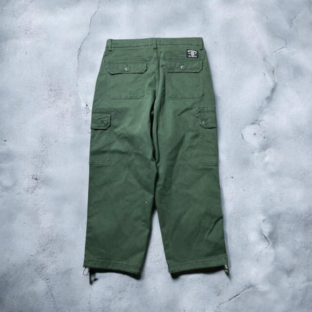 Mens Baggy Y2K Khaki Cargo Pants - 36"