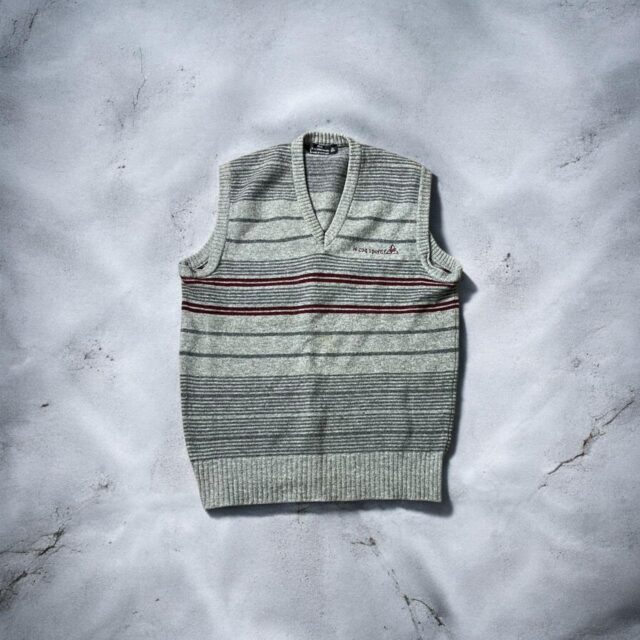Vintage Le Coq Sportif Knitted Vest Jumper - M