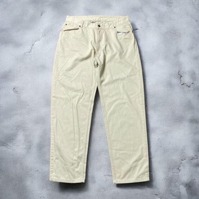 Mens Vintage Thomas Burberry Cream Jeans - 36"