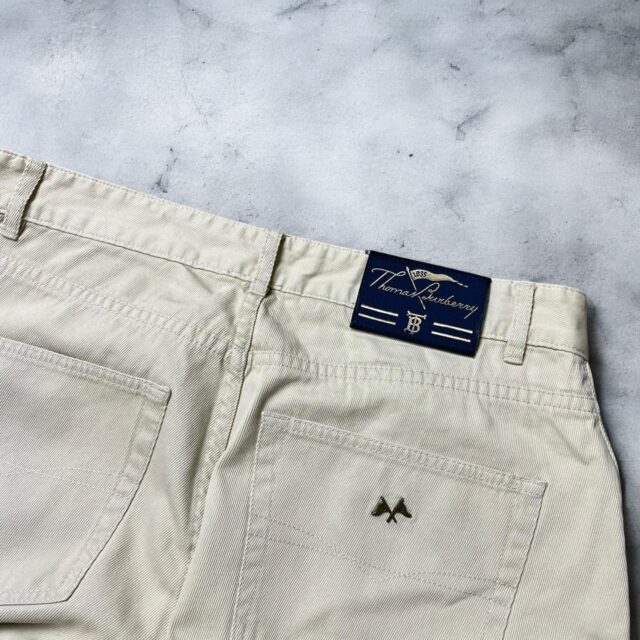 Mens Vintage Thomas Burberry Cream Jeans - 36"