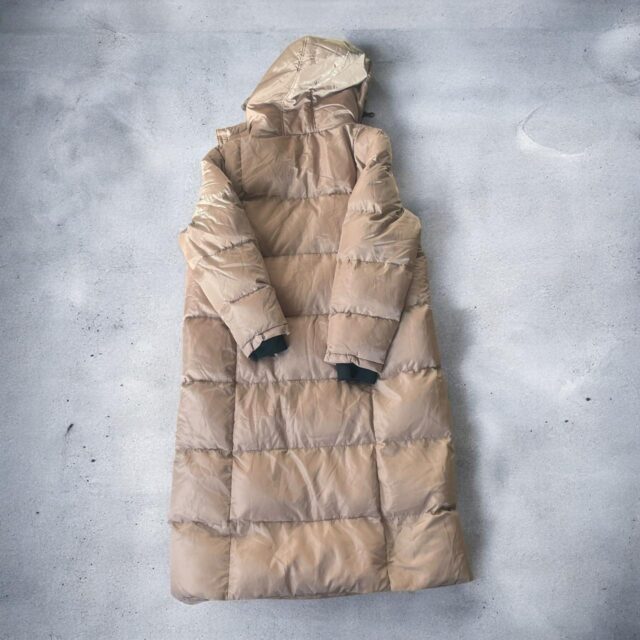 Men's Tan Long Line Utility Puffa Jacket - M