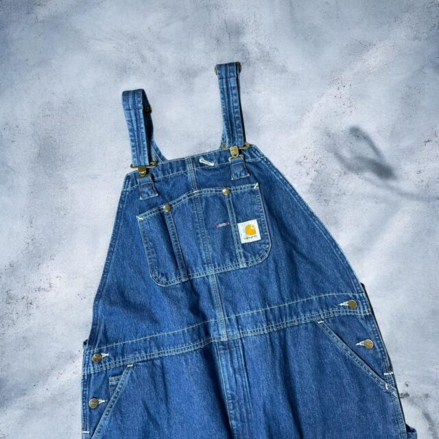 Vintage Blue Denim Carhartt Dungarees - 44"