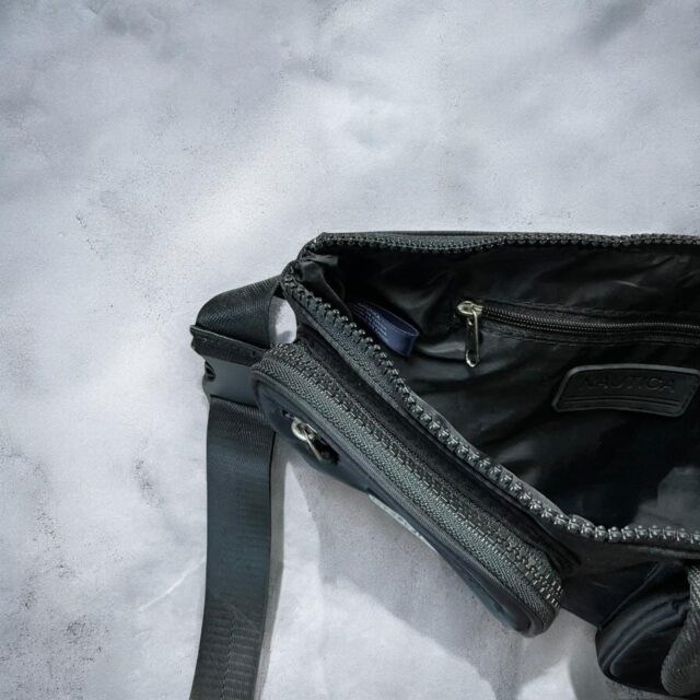Black Unisex Nautica Bum Bag